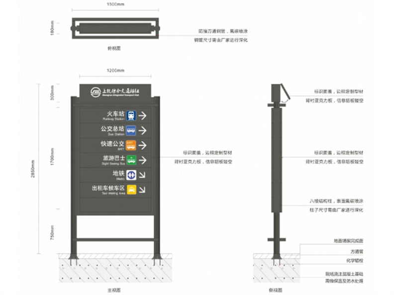 导示设计制作 商场标识设计公司 东莞市华标标识工程有限公司